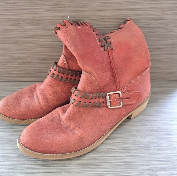 𝅺Vera Gomma women's booties leather Via Roma size EU 38 Made Italy - Picture 4 of 11